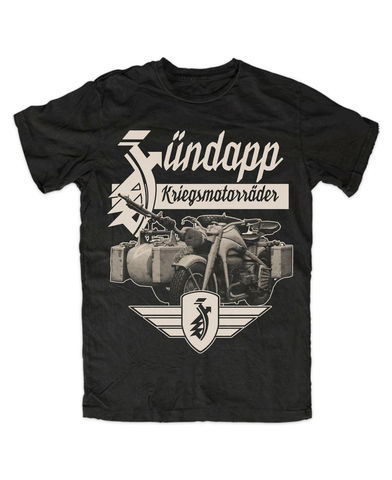 Wehrmacht-Camiseta de motocicleta pesada Ks750 para hombre, de manga corta Camisa de algodón con cuello redondo, talla S-3XL ► Foto 1/6