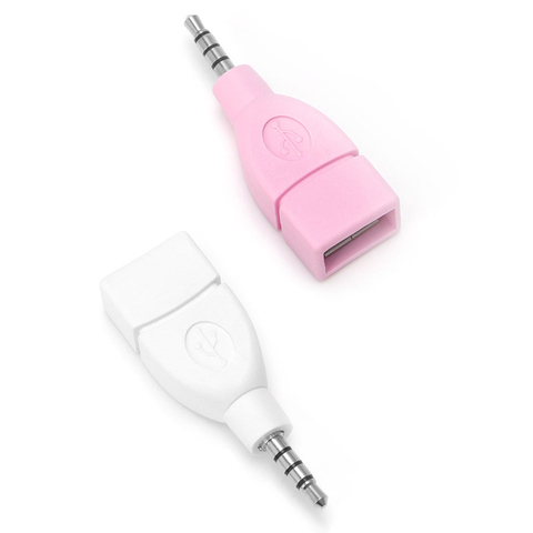 Adaptador convertidor hembra Universal 3,5mm macho Aux Audio Plug Jack a USB 2,0 B85B ► Foto 1/6