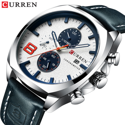 CURREN-relojes deportivos para Hombre, Reloj de pulsera analógico de cuarzo, Masculino, impermeable, 30M, 2022 ► Foto 1/6