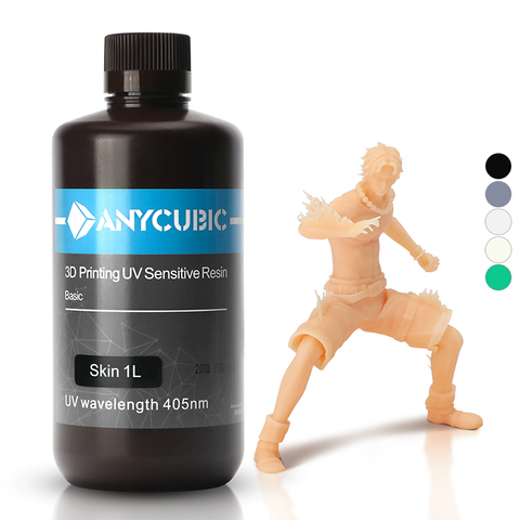 ANYCUBIC-resina Universal para impresora 3D, resina de curado rápido SLA UV para impresión LCD 3D como fotones S, 405nm, blanco, gris y negro ► Foto 1/6