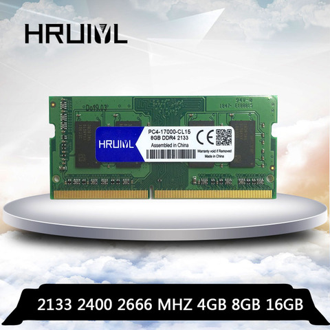 HRUIYL Laptop DDR4 4GB 8GB 16GB 4G 8G 16G RAM Memoria DDR 4 PC4-17000 PC4-19200 2133 2400 2666 mhz Memoria SODIMM de 260 pines ► Foto 1/5