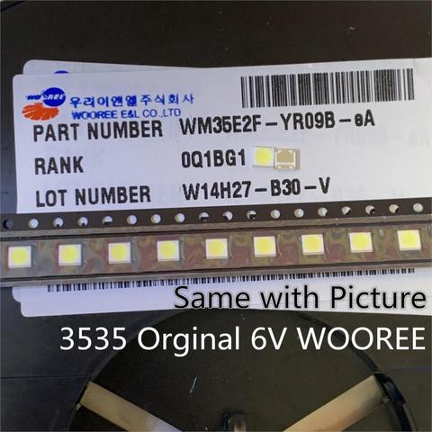 50 Uds WOOREE retroiluminación LED 2W 6V 3535 150LM blanco frío WM35E2F-YR09B-eA iluminación LCD trasera para TV aplicación de TV ► Foto 1/4