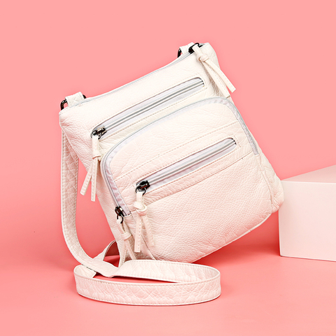 De Mujeres bolsa monederos con solapa monedero Multi-capa bolso de hombro Casual de cuero de la PU bolso de las mujeres de lujo bolso de hombro para mujer bolsos ► Foto 1/6