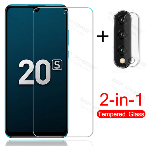 Cristal protector 2 en 1 para cámara de honor 20 s 20 s, cristal protector para honor 20 lite 20 lite, mar-lx1h DE LUZ DE 6,15 pulgadas, película para pantalla de teléfono ► Foto 1/6