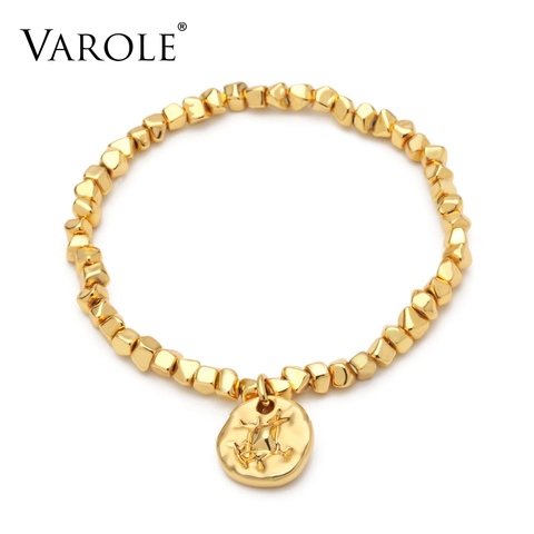 VAROLE-pulsera de eslabones Color dorado para mujer, brazalete, Color dorado ► Foto 1/6