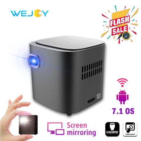 Wejoy DL-S12 Proyector de cine de bolsillo Mini para teléfono móvil Beamer Proyector Celular táctil WiFi TV 4K muestra de datos cinemood ► Foto 1/6