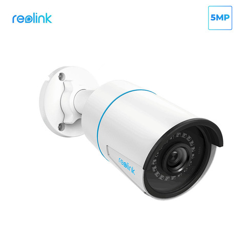 Reolink-cámara IP inteligente para detección de personas y vehículos, videocámara bala de visión nocturna infrarroja para exteriores, 5MP, PoE, RLC-510A ► Foto 1/6