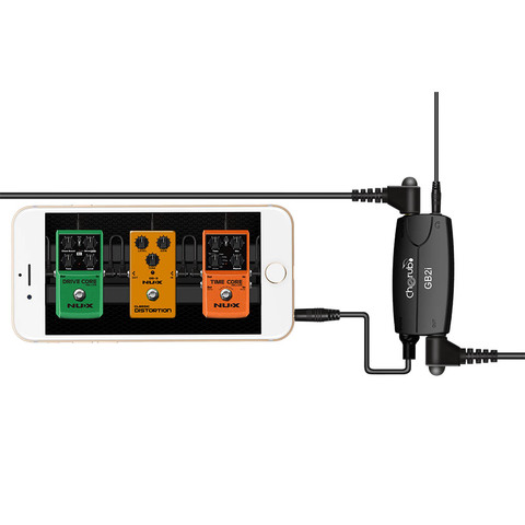 Cherub GB2i-Interfaz de bajos para guitarra, sistema de conector de Audio para Iphone, Ipad, amplificador de efectos de guitarra, Cable adaptador convertidor ► Foto 1/2