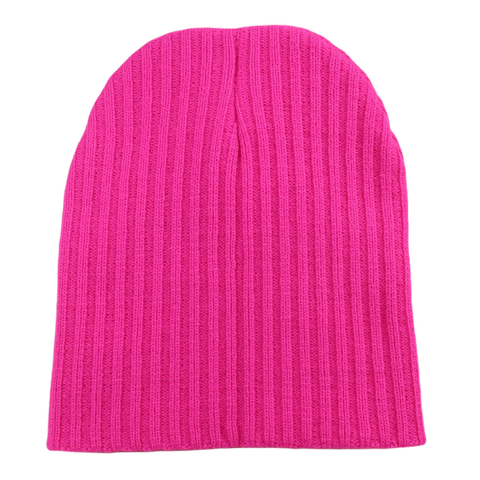 Gorro de punto a rayas Amarillo Neón para hombre y mujer, gorro liso, gorros de otoño e invierno, color morado, negro y rosa ► Foto 1/6