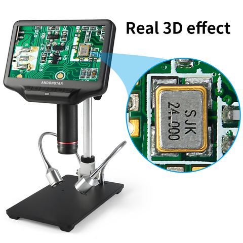 Andonstar caliente 7 pulgadas LCD Digital microscopio soldadura electrónica 500X 1000X cámara de Video de microscopio de amplificación continua ► Foto 1/6