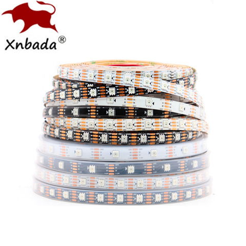 Tira de píxeles Led RGB direccionable individualmente, luz Led Flexible de doble señal, DC12V WS2815(WS2812B WS2813, actualización), PCB Blanco/negro ► Foto 1/6