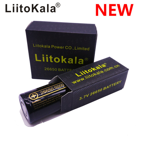 LiitoKala lii-50A 26650 batería de litio de 5000 mah 3,7 V 5000 mAh 26650 batería recargable 26650-50A adecuado para flashligh nuevo ► Foto 1/6