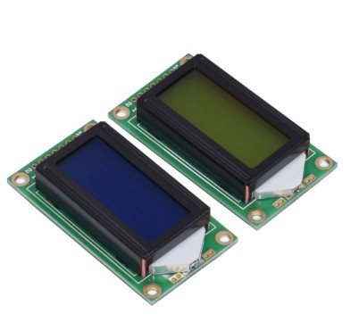Módulo LCD 8x2, pantalla de 0802 caracteres, azul/amarillo, verde ► Foto 1/5