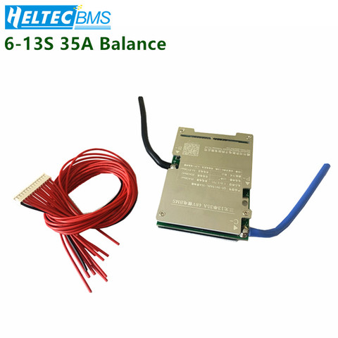 Tablero de equilibrio BMS 6S-13S 35A, 24V 36V 48V, placa de protección de batería de litio/LiFePo4, herramientas eléctricas 7s 8s 10S ► Foto 1/6