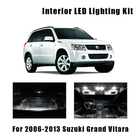 12 bombillas juego de luz Interior LED xenón blanco lámparas para 2006-2011, 2012 de 2013 Suzuki Grand Vitara mapa cúpula para maletero o matrícula lámpara ► Foto 1/6