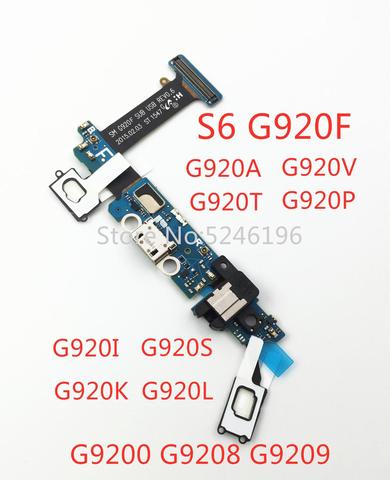 Conector Micro USB para Samsung Galaxy S6 G920F G920A G920V G920T G920P G920I G920S G920K G920L, Cable flexible de carga ► Foto 1/1