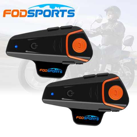 FodSports-interfono BT-S2 Pro resistente al agua, 1000M, auriculares para casco de Moto, Intercomunicador con FM ► Foto 1/1