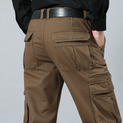 Pantalones tácticos holgados para hombre, pantalón de carga, estilo militar, swat, talla grande 29-44 46 48 ► Foto 1/5