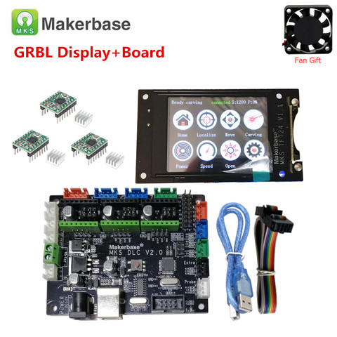 Placa base de Máquina Láser de CNC fuera de línea GRBL 1,1, MKS DLC + TFT24 CNC, pantalla táctil, placa de control CNC, reemplazo, escudo cnc v3 UNO R3 ► Foto 1/6