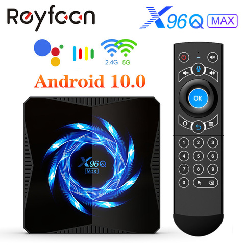 X96Q MAX Dispositivo de TV inteligente Android 10 6K BT 5,0 2,4G 5G Dual wifi Google asistente de voz Player 4K Youtube medios TVBOX X96 caja de medios de comunicación ► Foto 1/6