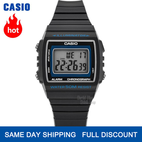 Casio reloj choque g reloj hombres superior situado militares hombres de cuarzo resistente al agua LED relogio reloj digital sport watch reloj de pulsera negro Casual clásico Retro neutro acecha Plaza reloj simple W215 ► Foto 1/6