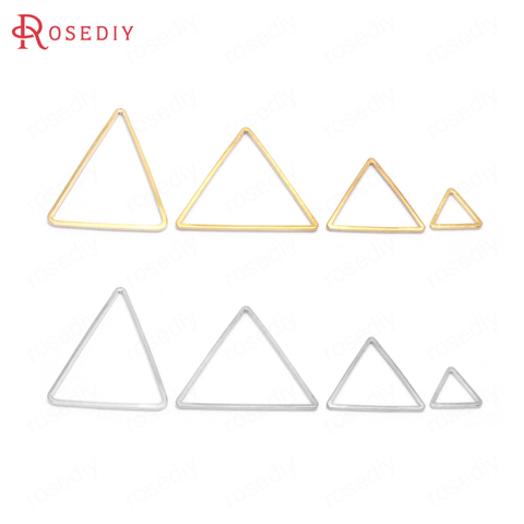 Anillos cerrados de forma triangular de latón, accesorios de joyería Diy, 9/15/17/20/24/29/20x25MM, 50 Uds., venta al por mayor ► Foto 1/6