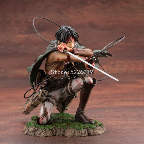 ¡18CM Anime ataque en la figura del Titán ARTFX J Levi fortaleza Ver! Figura de acción Rivaille Ackerman Heichov, sargento mayor, figurita ► Foto 1/6