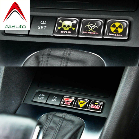 Aliauto-pegatinas y accesorios divertidos para automóviles, pegatinas internas impermeables para VW Skoda Polo Golf 4 5 6 7 Passat B6 B8 Jetta, 6 uds. ► Foto 1/5