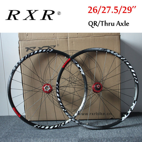 RXR-Rueda de bicicleta de montaña de 7-11 velocidades, 26, 27,5 y 29 pulgadas, rodamientos sellados, llanta delantera y trasera, compatible con Shimano SRAM Cassette ► Foto 1/6