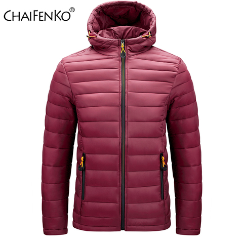 CHAIFENKO-Chaqueta cálida impermeable para hombre, Parkas de algodón con capucha gruesa, informal, delgada, a la moda, para invierno y otoño, nueva de 2022 ► Foto 1/6