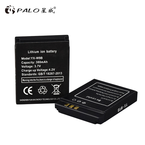 PALO Durable inteligente pilas para reloj LQ-S1 YX-W9B 3,7 V 380mAh Li-ion recargable batería de polímero para el reloj inteligente DZ09 ► Foto 1/6