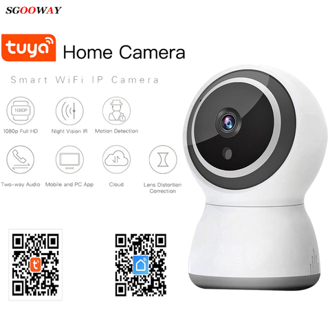 Tuya-cámara IP inalámbrica Smart Life Cloud, dispositivo de seguimiento automático de personas, Wifi, 1MP/2MP, 720P/1080P ► Foto 1/6