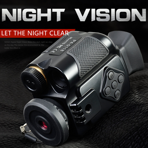 SAGA-Mini telescopio Monocular Digital de visión nocturna infrarroja, Visor con Zoom 5, cámara para caza, Camping, cazador al aire libre ► Foto 1/6