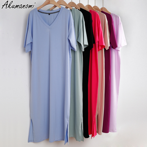 Vestido de verano largo holgado de talla grande, informal ► Foto 1/6