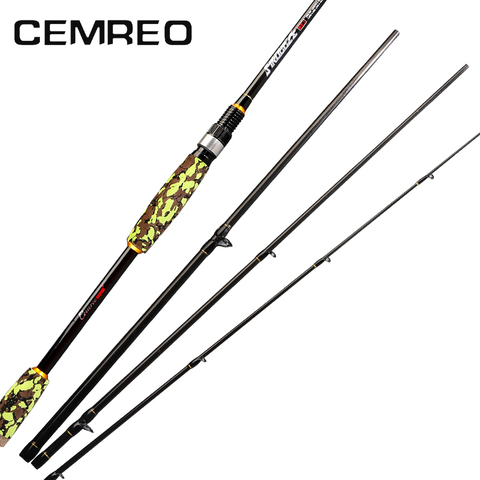 CEMREO-caña de pescar ultraligera, aparejo de pesca giratorio de 2,1/2,4 m, 4 secciones, 7-15g ► Foto 1/1