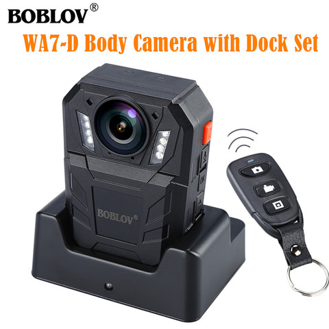 BOBLOV WA7-D cuerpo usado Mini cámara policía HD 1296P HD portátil Cámara grabador de vídeo DVR Control remoto la cámara policial W/base Dock de carga ► Foto 1/6