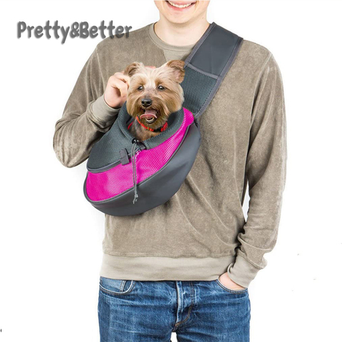 Pretty & Better-bolsa de viaje transpirable para perros, bolso de hombro de malla para mascotas, bolsa de viaje para gatos y cachorros ► Foto 1/6