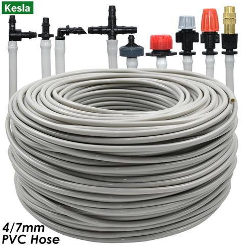 KESLA-manguera de riego para jardín, 5M-50M, 1/4 pulgadas, 4/7mm, conector de 1/2 ''y 3/4'' para sistema de riego de flores, Kit de invernadero ► Foto 1/6