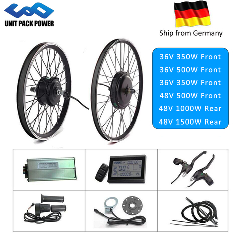 Kit de conversión de bicicleta eléctrica 36V 48V 350W 500W 1000W 1500W Motor 26 