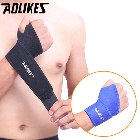 Aolikes 1 piezas gimnasio muñeca banda deportes pulsera nueva muñequera soporte de muñeca férula fracturas del túnel carpiano pulseras para Fitness ► Foto 1/6