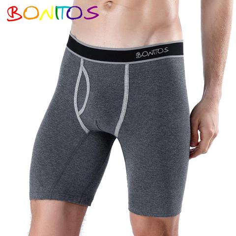 Bóxer de pierna larga para hombre, ropa interior de algodón, Sexy, de talla grande ► Foto 1/6