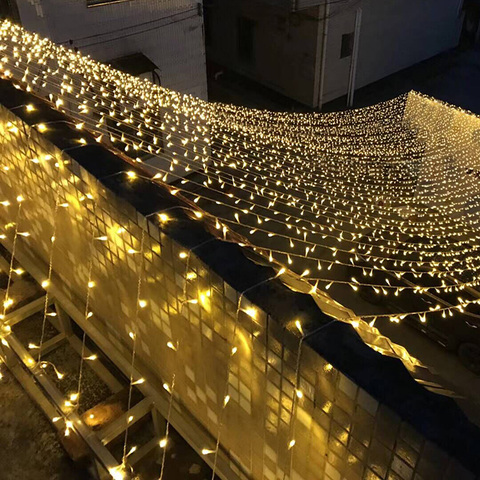 10m 50M 100M de guirnalda de luz Led árbol de Navidad de la luz de hadas de cadena impermeable jardín boda fiesta al aire libre decoración de vacaciones ► Foto 1/6