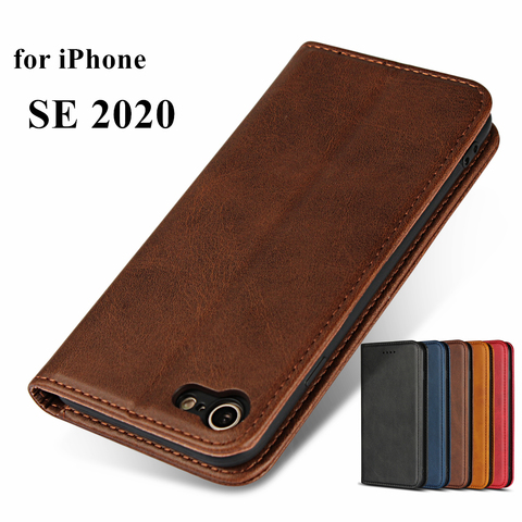 Funda de cuero para iPhone SE 2022 4,7 