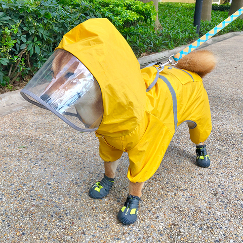 Perro impermeable ropa de perro chaqueta de lluvia mono Bulldog francés ropa perro Corgi de Gales de Shiba Inu cumpleaños. ► Foto 1/6