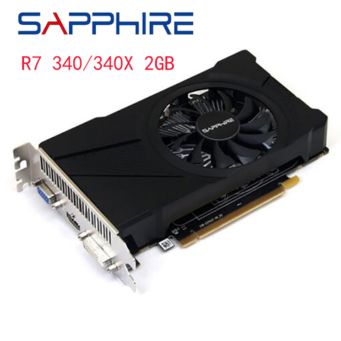 SAPPHIRE-tarjeta gráfica usada R7 340X, 2GB, para AMD Radeon, R7340, 2GB, GPU, ordenador de escritorio, Juegos de ordenador, HDMI, DVI ► Foto 1/6