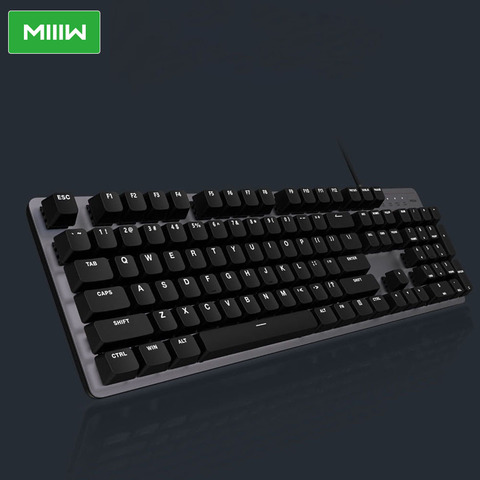 MIIIW-Teclado mecánico para videojuegos, 600K, 104 teclas, interruptor USB rojas, con cable, 6 modos, retroiluminación LED blanca, para uso en la oficina ► Foto 1/6