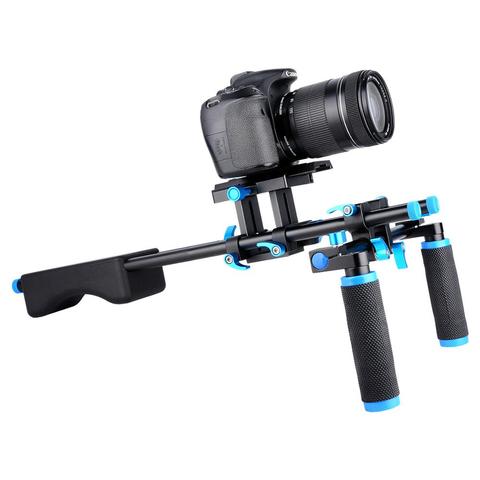 Sistema de cámara portátil para videocámara DSLR, accesorio de hombro con montaje de videocámara, Asa de mano Dual, videocámara DV ► Foto 1/6