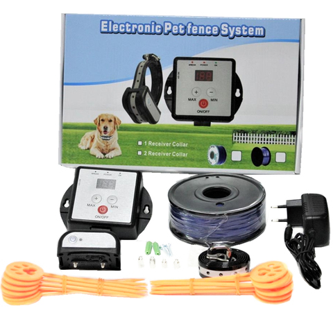 Valla eléctrica para perros, Collar de entrenamiento para perros, resistente al agua, con Cable grueso, recargable, sistema electrónico inalámbrico de choque ► Foto 1/6