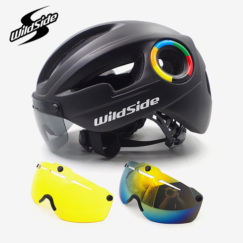 Ultraligero Ciclismo Casco para hombres y mujeres de carretera mtb bicicleta de montaña Casco con lentes Casco Ciclismo bicicleta Casco equipo ► Foto 1/6