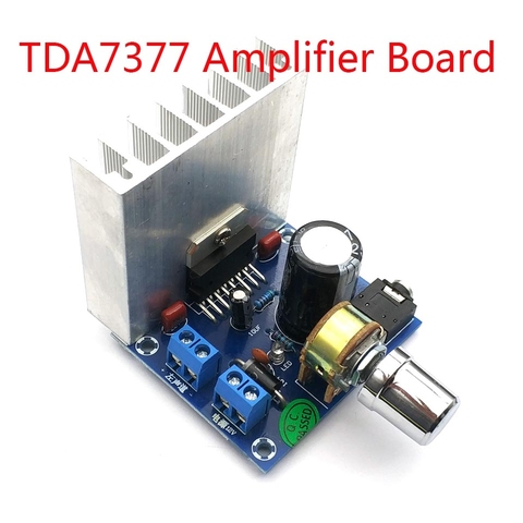 Placa amplificadora TDA7377, módulo amplificador de doble pista, sin ruido, altavoces de estantería, CC de 12V, potencia de 35W + 35W, tablero de canales duales, 2,0 ► Foto 1/5